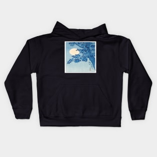 Blossoming Cherry on a Moonlit Night Kids Hoodie